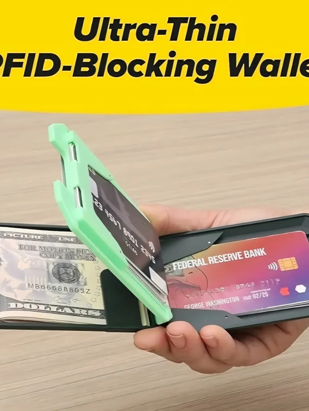 SLIM MINT Slimcase Hard Shell Mint Green Card Case RFID
